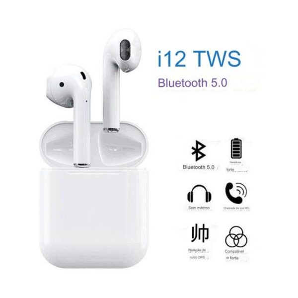 Fone Bluetooth I12 V5.0 Tws Touch – True Wireless Stereo - Image 3
